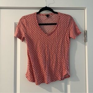 Coral Patterned Ann Taylor Tshirt